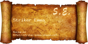 Striker Emma névjegykártya
